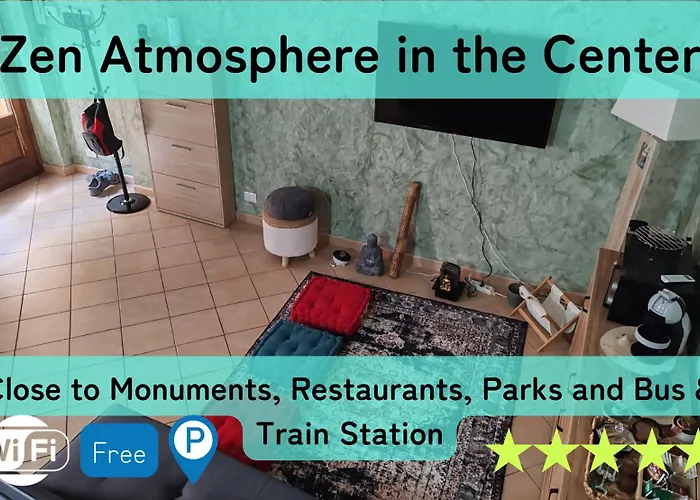Secret Zen House In The Center With Free Parking & Automatic 24 Hours Check-in Apartment *